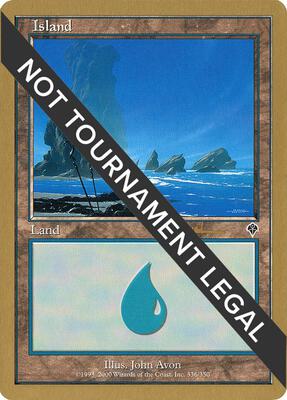 Island (336) - 2001 Antoine Ruel (INV) card from World Championship Decks