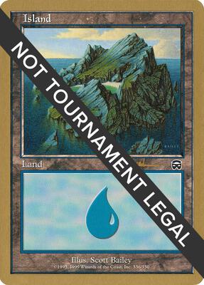Island (336) - 2001 Antoine Ruel (MMQ) card from World Championship Decks