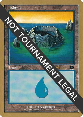 Island (335) - 2001 Antoine Ruel (MMQ) card from World Championship Decks