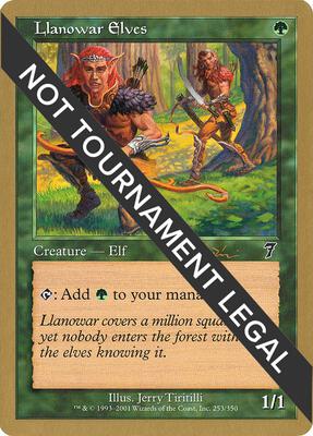 Llanowar Elves - 2001 Jan Tomcani (7ED) card from World Championship Decks