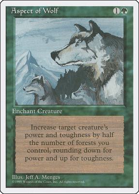 Aspect of Wolf card from Fourth Edition