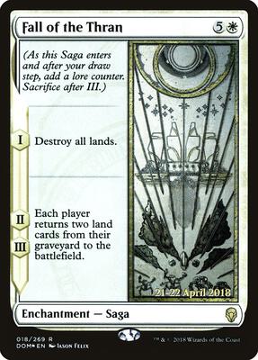 Fall of the Thran card from Prerelease Cards