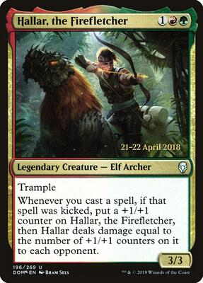 Hallar, the Firefletcher card from Prerelease Cards