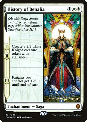 History of Benalia card from Prerelease Cards