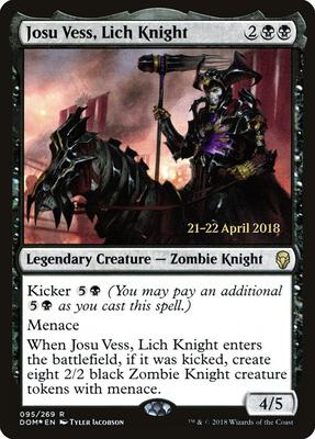 Josu Vess, Lich Knight card from Prerelease Cards
