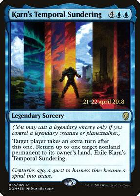 Karn's Temporal Sundering card from Prerelease Cards