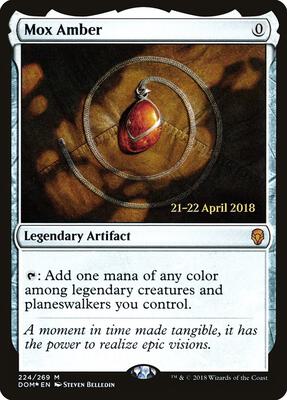 Mox Amber card from Prerelease Cards