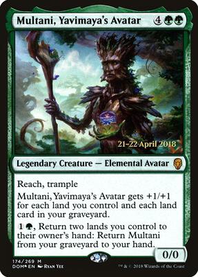 Multani, Yavimaya's Avatar card from Prerelease Cards