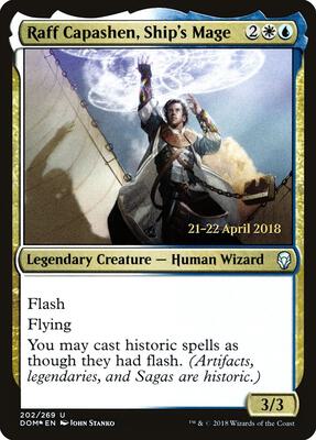 Raff Capashen, Ship's Mage card from Prerelease Cards