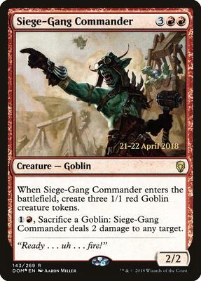 Siege-Gang Commander card from Prerelease Cards