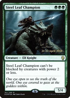 Steel Leaf Champion card from Prerelease Cards