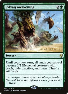 Sylvan Awakening card from Prerelease Cards