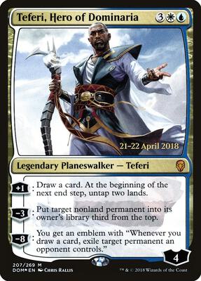 Teferi, Hero of Dominaria card from Prerelease Cards