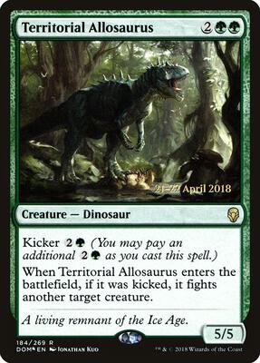Territorial Allosaurus card from Prerelease Cards