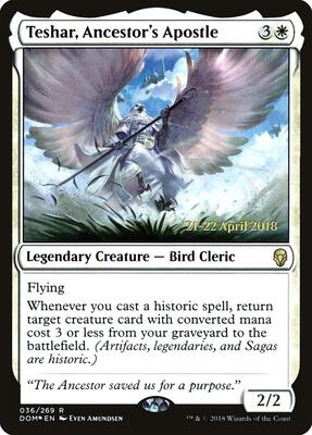 Teshar, Ancestor's Apostle card from Prerelease Cards