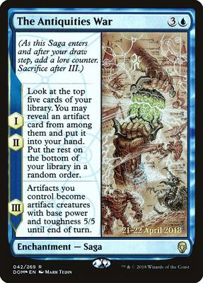 The Antiquities War card from Prerelease Cards