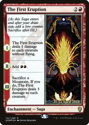 The First Eruption card from Prerelease Cards