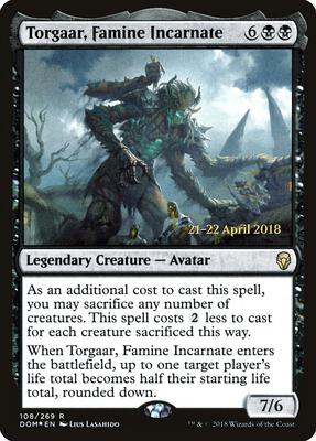 Torgaar, Famine Incarnate card from Prerelease Cards