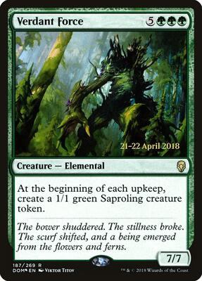 Verdant Force card from Prerelease Cards