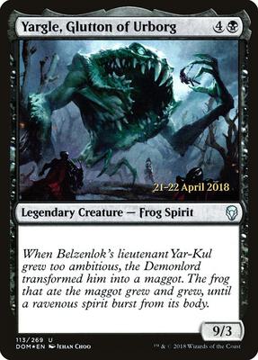Yargle, Glutton of Urborg card from Prerelease Cards