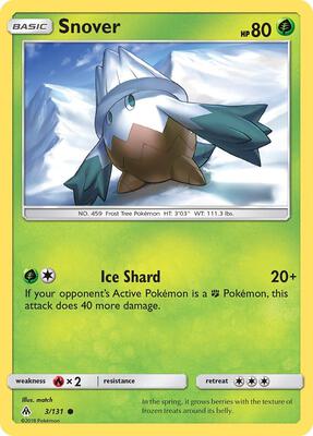Snover card from SM - Forbidden Light