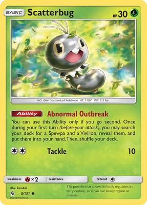 Scatterbug (5) card from SM - Forbidden Light