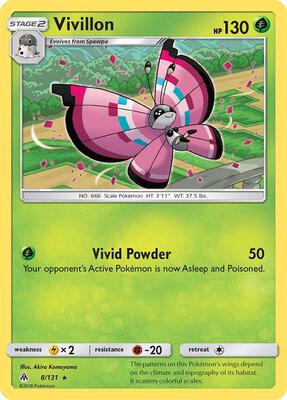 Vivillon card from SM - Forbidden Light