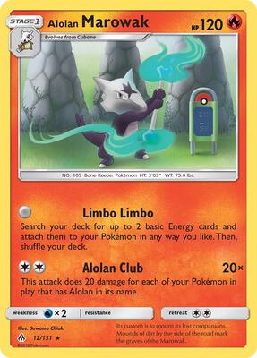 Alolan Marowak card from SM - Forbidden Light
