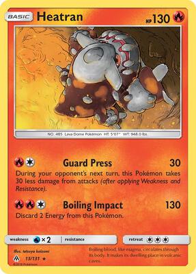 Heatran card from SM - Forbidden Light
