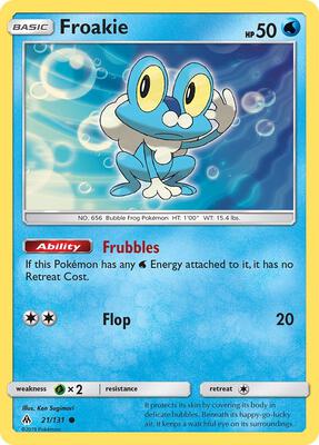Froakie (21) card from SM - Forbidden Light