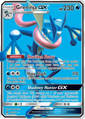 Greninja GX (Full Art) card from SM - Forbidden Light