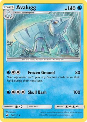 Avalugg card from SM - Forbidden Light