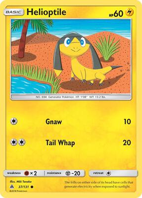 Helioptile card from SM - Forbidden Light