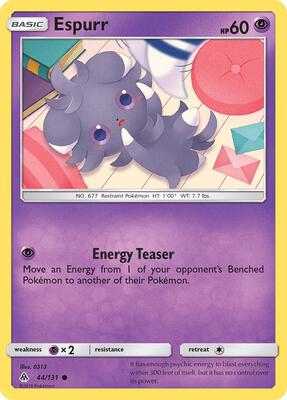 Espurr card from SM - Forbidden Light