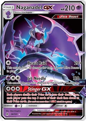 Naganadel GX card from SM - Forbidden Light