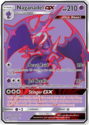 Naganadel GX (Full Art) card from SM - Forbidden Light
