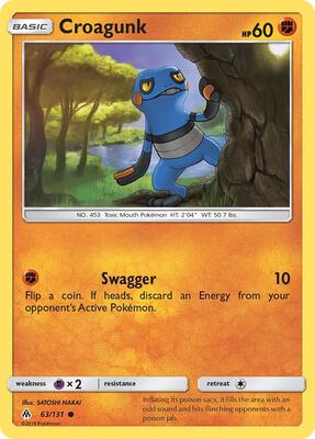 Croagunk card from SM - Forbidden Light