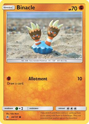 Binacle card from SM - Forbidden Light