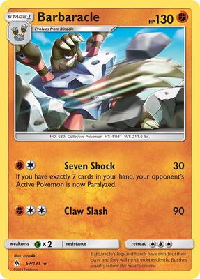 Barbaracle card from SM - Forbidden Light