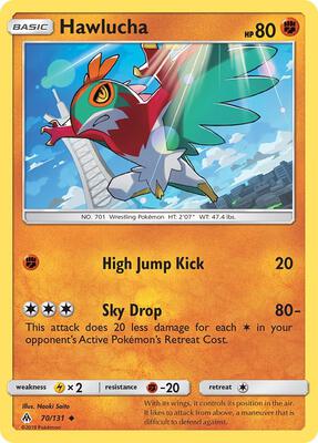 Hawlucha card from SM - Forbidden Light