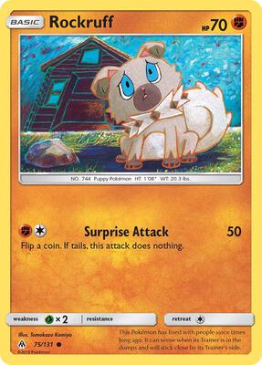 Rockruff card from SM - Forbidden Light