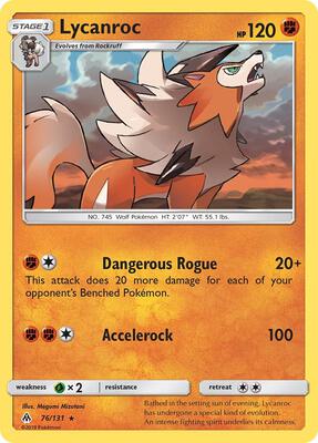 Lycanroc card from SM - Forbidden Light