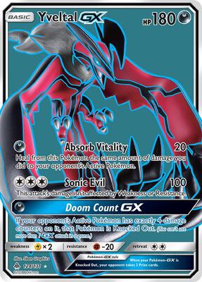 Yveltal GX (Full Art) card from SM - Forbidden Light