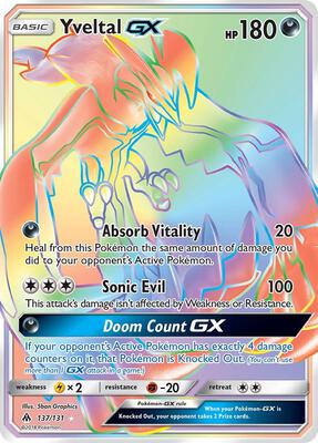 Yveltal GX (Secret) card from SM - Forbidden Light
