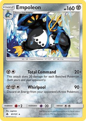 Empoleon card from SM - Forbidden Light