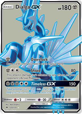 Dialga GX (Full Art) card from SM - Forbidden Light
