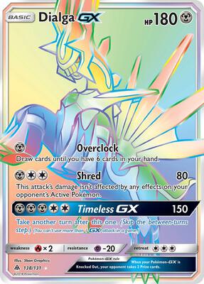 Dialga GX (Secret) card from SM - Forbidden Light