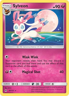 Sylveon card from SM - Forbidden Light