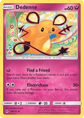 Dedenne card from SM - Forbidden Light