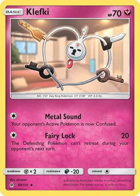 Klefki card from SM - Forbidden Light